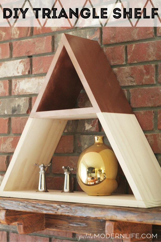 triangle wall shelf diy