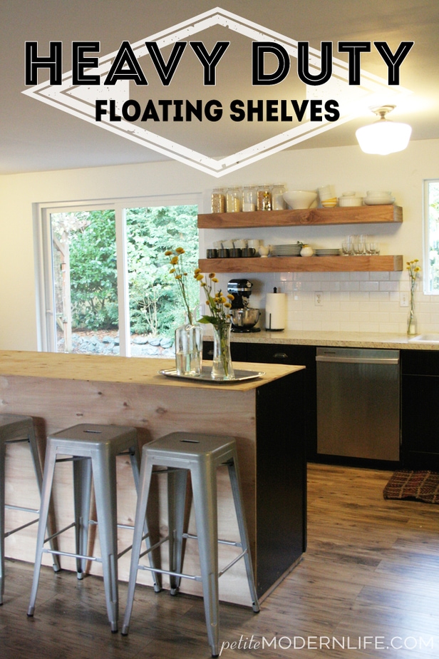 White Floating Shelves + Kitchen Decor - Stylish Petite