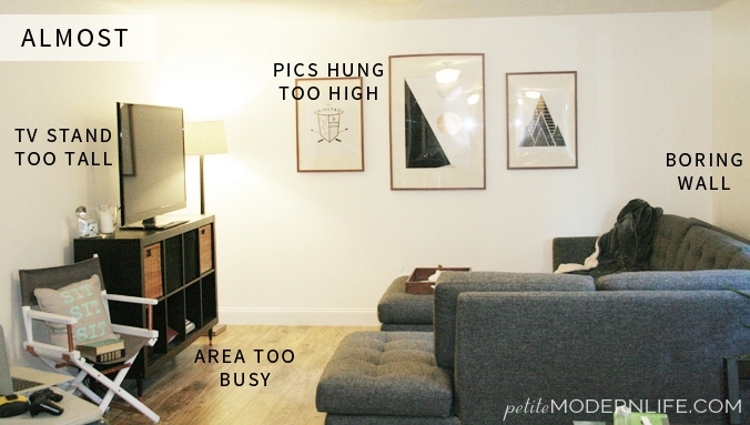 Gorgeously simple Scandi living room reveal on Petite Modern Life