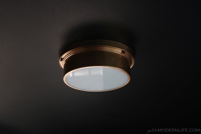 This simple light makeover only costs $59 and looks like it's right out of a Restoration Hardware Magazine!