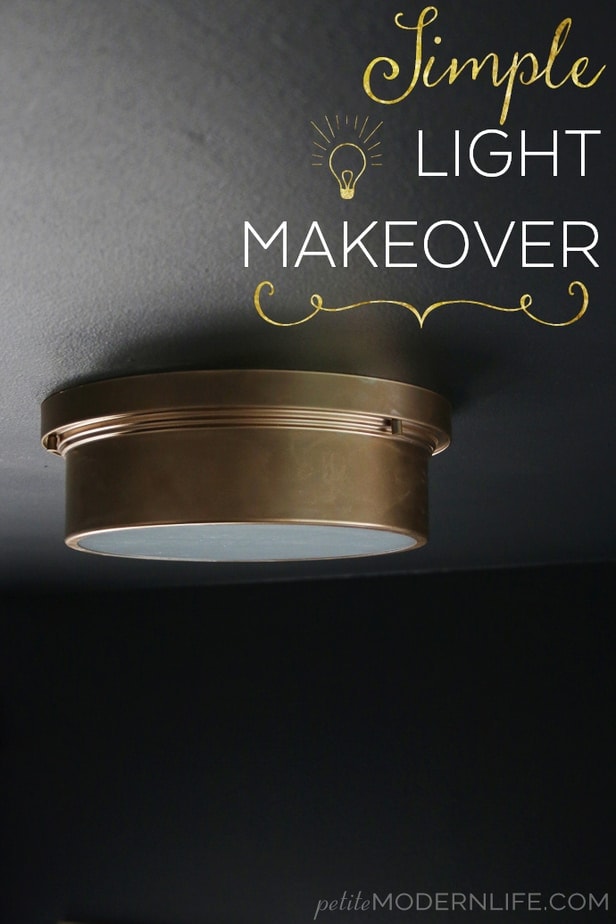 This simple light makeover only costs $59 and looks like it's right out of a Restoration Hardware Magazine!