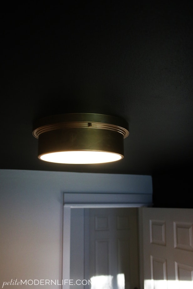 This simple light makeover only costs $59 and looks like it's right out of a Restoration Hardware Magazine!