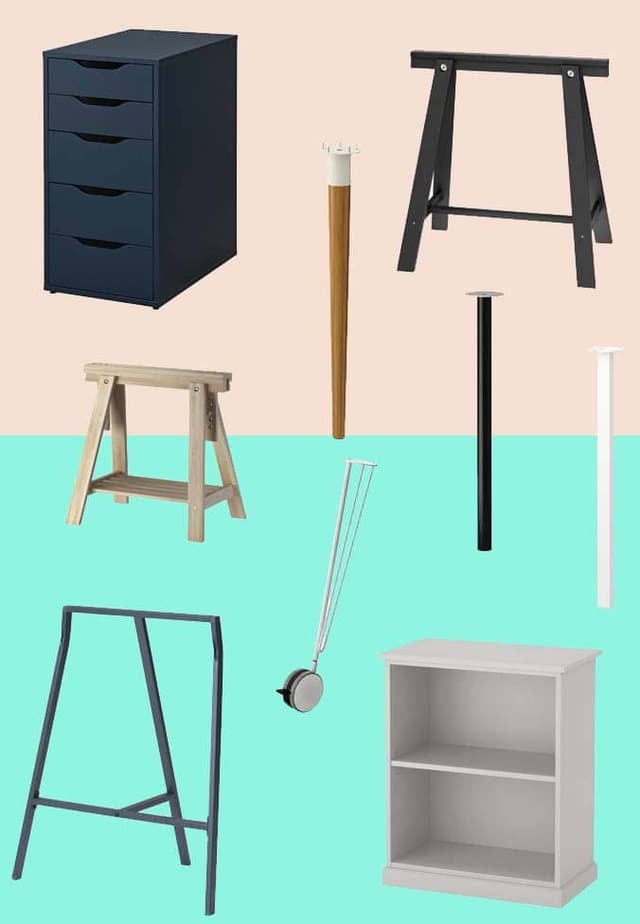 Minimal ikea desk legs