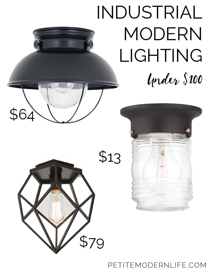 Industrial Modern Light Fixtures Under $100