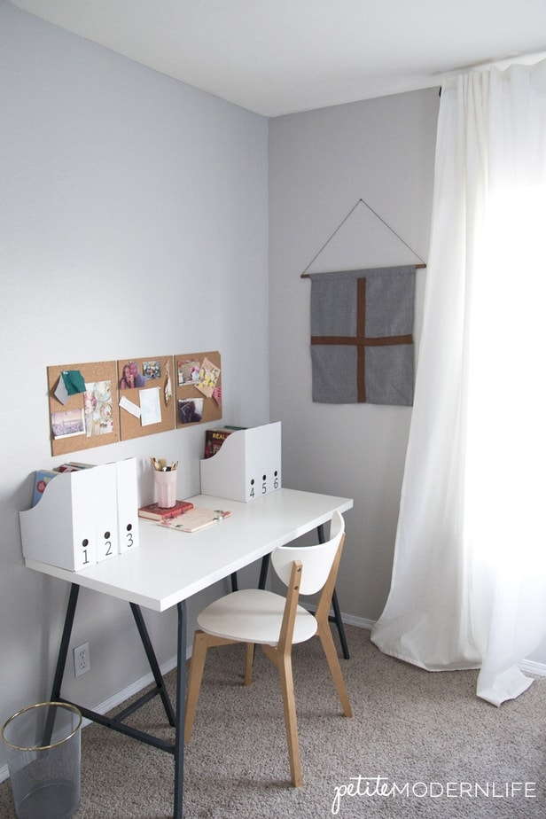 DIY Ikea desk with trestle legs