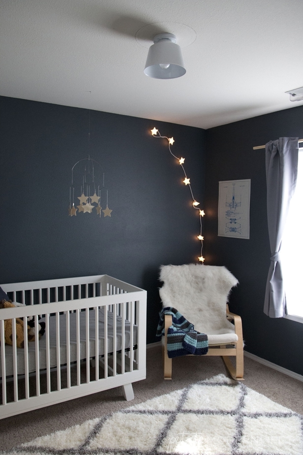 Space Themed Nursery with sources | Petite Modern Life