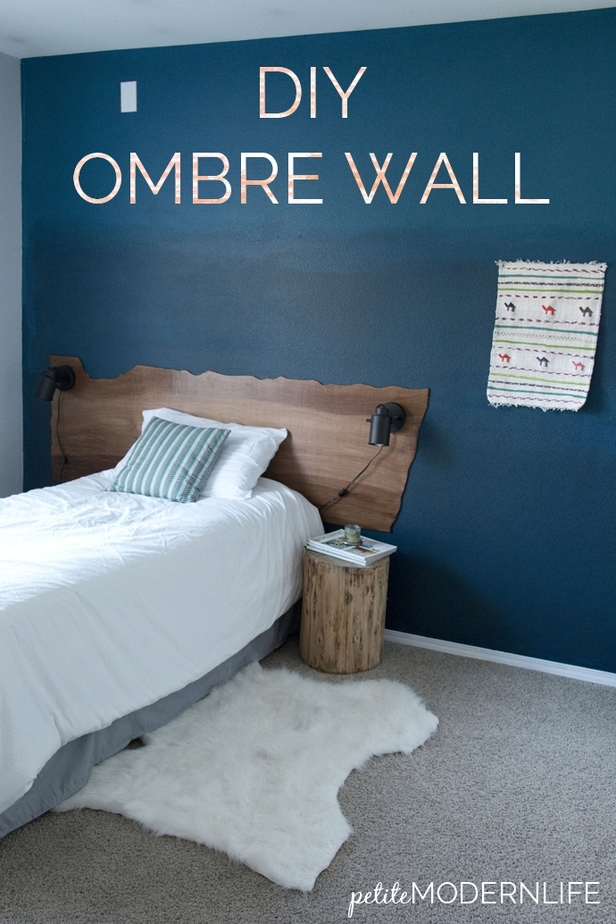 Awesome tips to be creative and make this fun ombre accent wall! | Petite Modern Life