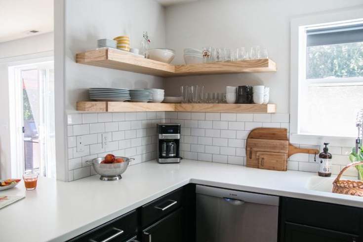 White Floating Shelves + Kitchen Decor - Stylish Petite