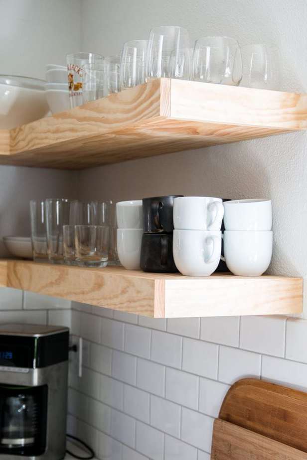 White Floating Shelves + Kitchen Decor - Stylish Petite