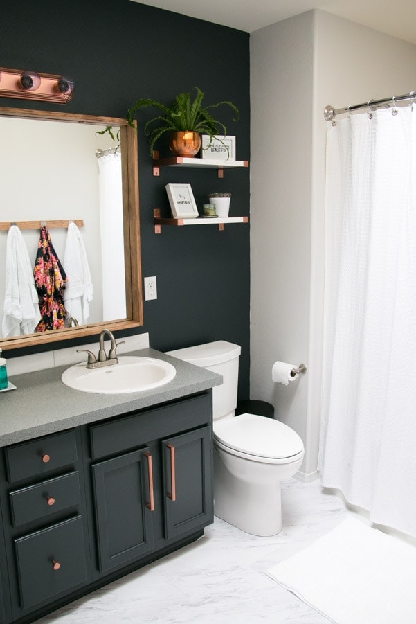 Our Dark Green Bathroom, Makeover Reveal