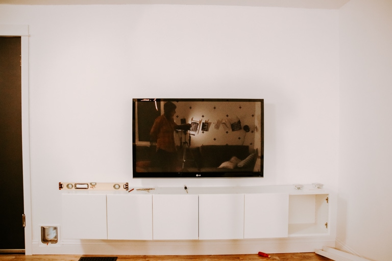 build your own ikea floating sideboard entertainment center