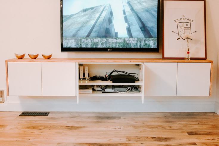 build your own ikea floating sideboard entertainment center