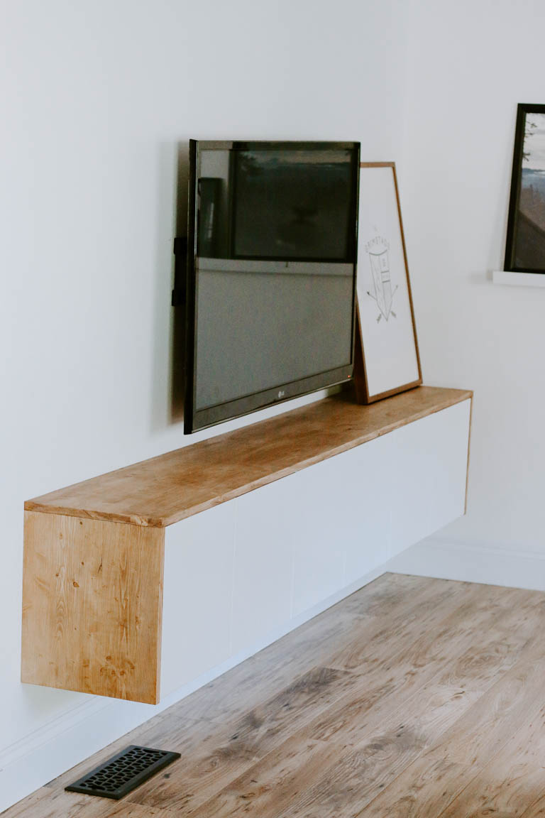 Diy Floating Sideboard Tutorial Petite Modern Life