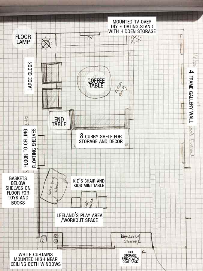 How to design a multipurpose tiny living room