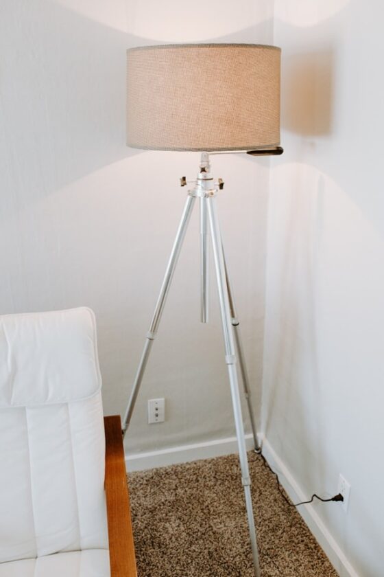 DIY industrial modern tripod lamp