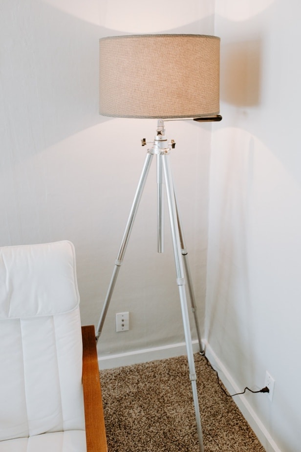 DIY industrial modern tripod lamp