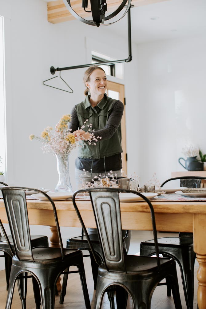 Petite store farmhouse table