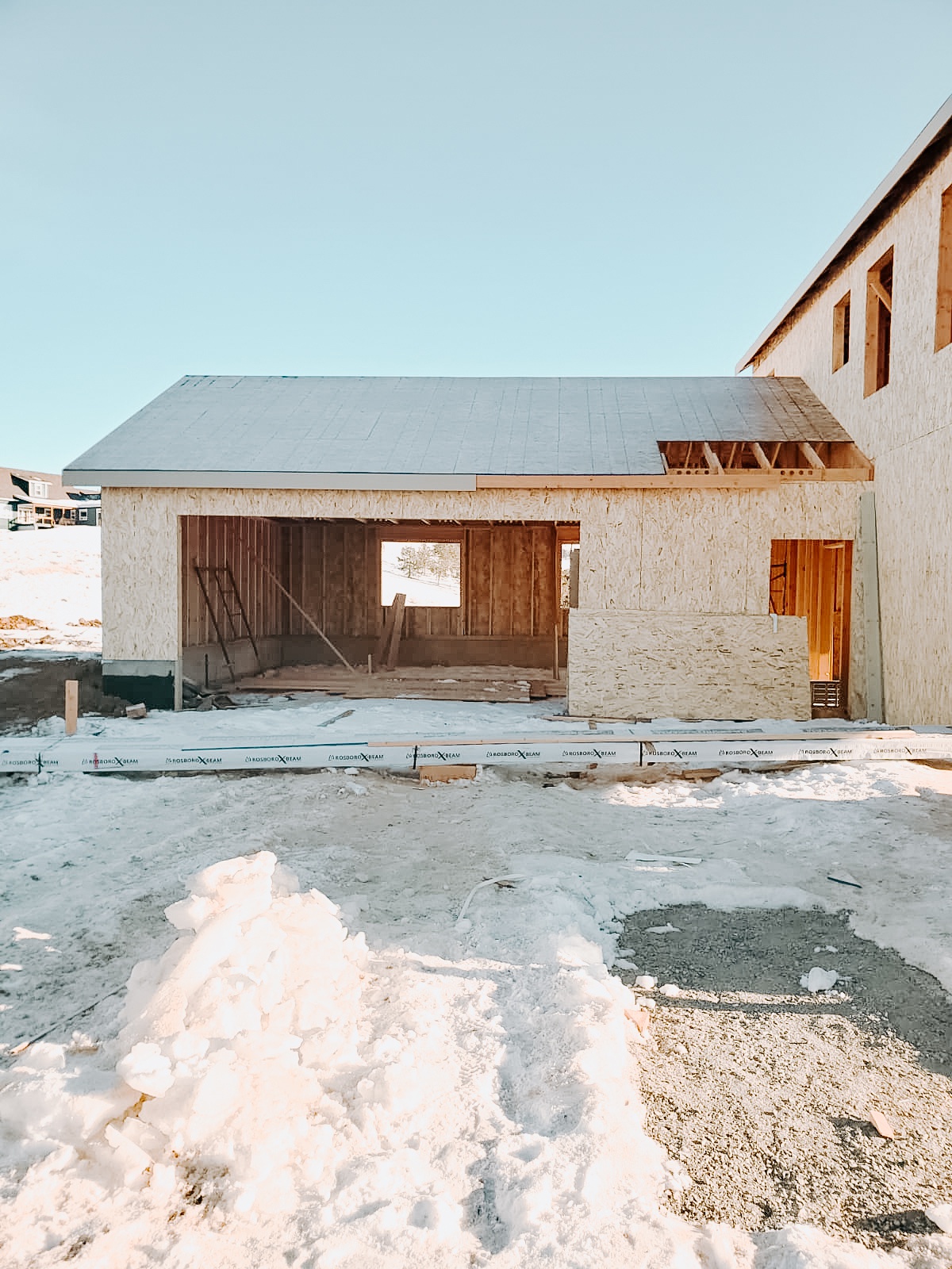 European Farmhouse garage framed