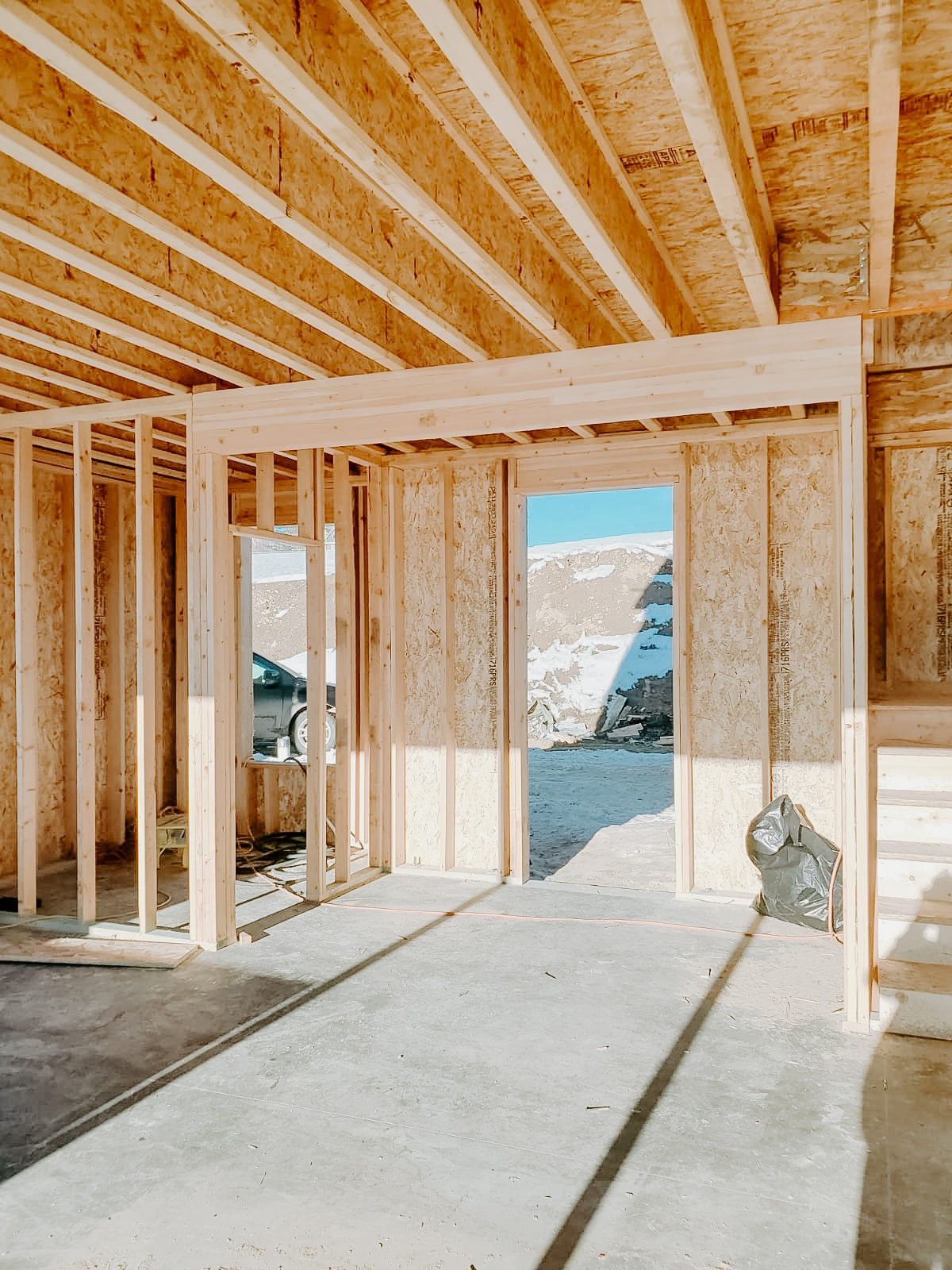 European Farmhouse entry way framed