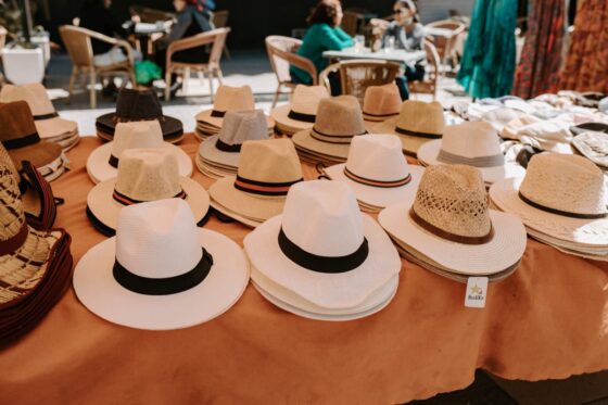 Hat gifts to shop at the Inca Market in Mallorca Spain