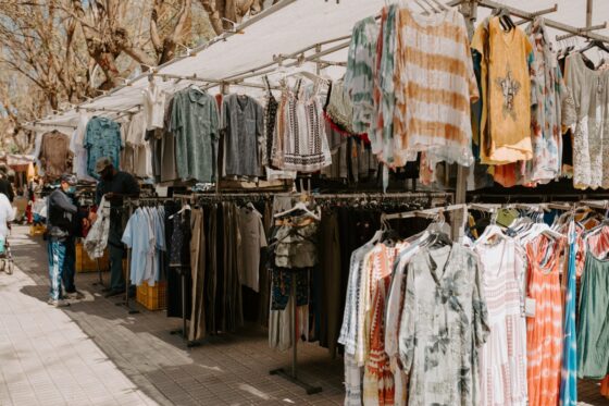 Clothing gifts to shop at the Inca Market in Mallorca Spain