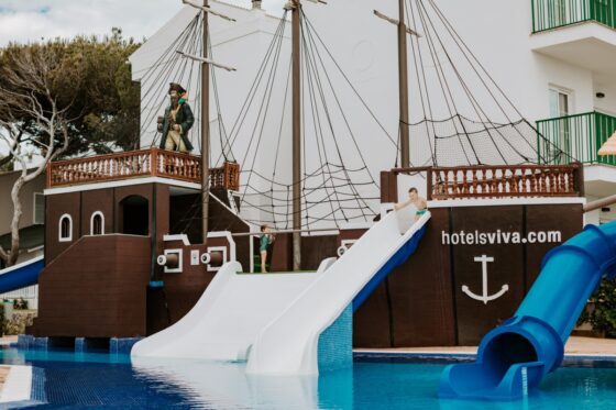 Viva Cala Mesquida Resort pirate pool kid experience for family vacation