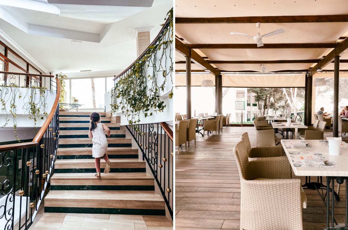 The dining room area at Viva Cala Mesquida